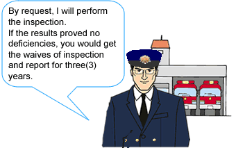 By request, I will perform the inspection. If the results proved no deficiencies, you would get the waives of inspection and report for three(3) years.